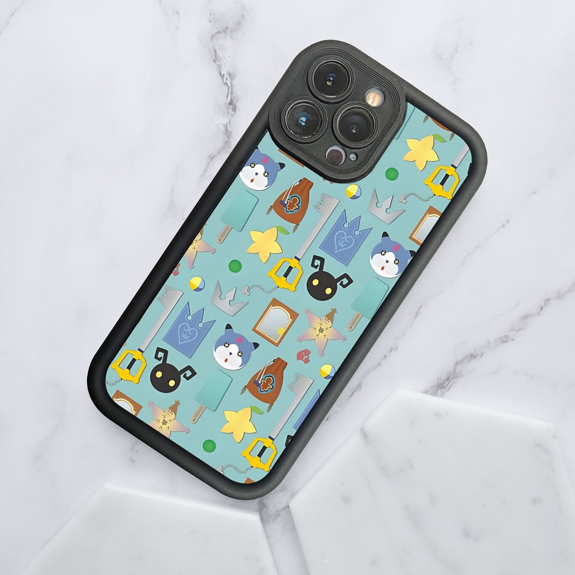 Phone Case - 1pc Kingdom Hearts Themed Phone Case Designed to Prevent Collisions, Compatible with Multiple iPhone 17 E Air Pro ProMax iPhone16 15 14 Plus 13 12 Mini 11 X XS XR