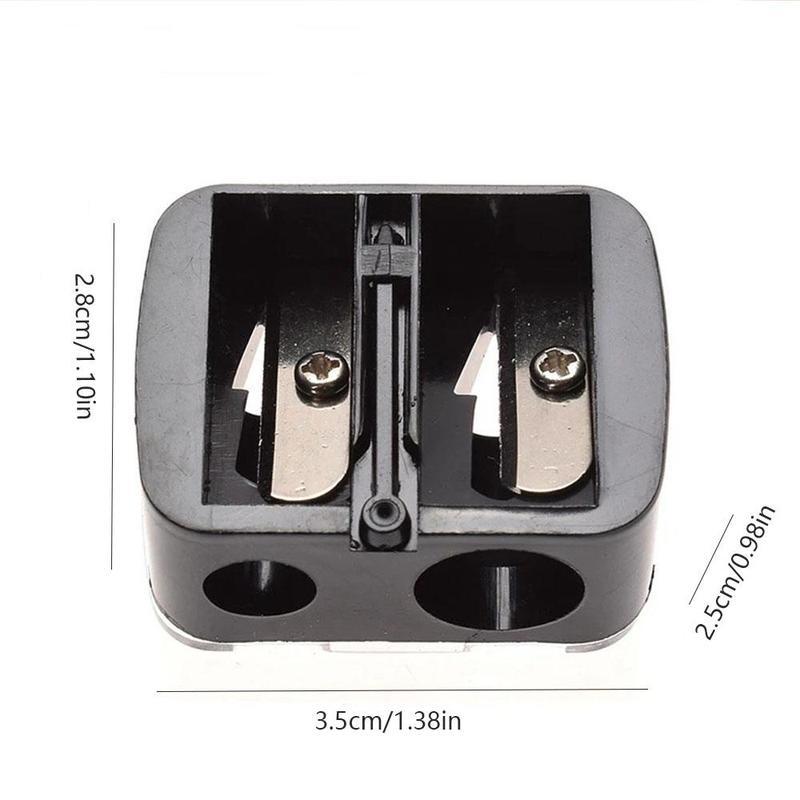 Portable Makeup Eyeliner Pencil Sharpener, 1 Count Double Hole Sharpener, Portable Pencil Sharpener For Eyeliner, Eyebrow Pencil, Lip Liner, Valentine's Day Gift