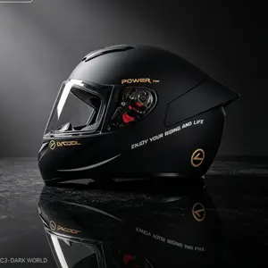 New Motorcycle Riding Helmet for Men and Women, Full Face Bluetooth-compatible Helmet, Winter Electric Bike Safety Helmet, Rider Tail Wing Design