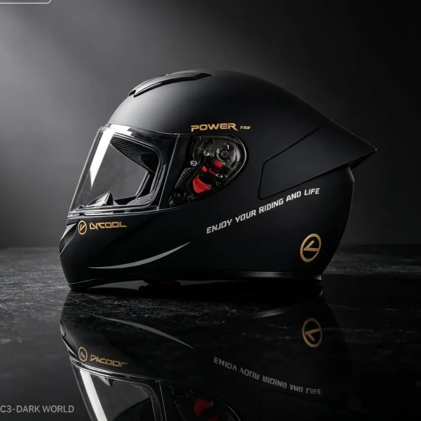 New Motorcycle Riding Helmet for Men and Women, Full Face Bluetooth-compatible Helmet, Winter Electric Bike Safety Helmet, Rider Tail Wing Design
