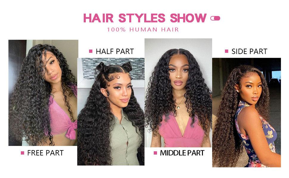 Bling Hair Deep Wave Lace Frontal Wigs 13x6 13x4 Hd Transparent Lace Frontal Human Hair Wigs For Women Curly Wave Human Hair Lace Front Wigs 180% Density TikTokShopHolidayHaul