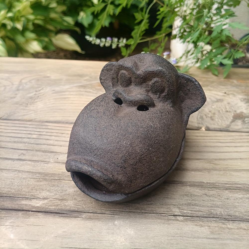 Cigar Ashtray — Cast Iron Monkey-Shaped Ashtray, Outdoor Cigar Ashtray, Creative Gorilla Ashtray with Lid, Outdoor Ashtray, Cool Cigar Ashtray for Home and Office Desktop Decor Costume Jewelry & Accessories