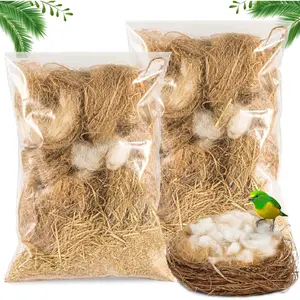 Bird Nesting Material - Bird Nests Bedding Hummingbird Nesting Material Mixing Canary Nesting Material Finch Nesting Material Parakeet Nesting Materials for Cage,Gardens,Tree Trunks (2)