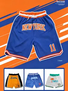 Basketball Shorts Blue #11 #33, Multiple Colors Available, Breathable Pockets, Metal Zipper, Ideal for Sports and Leisure