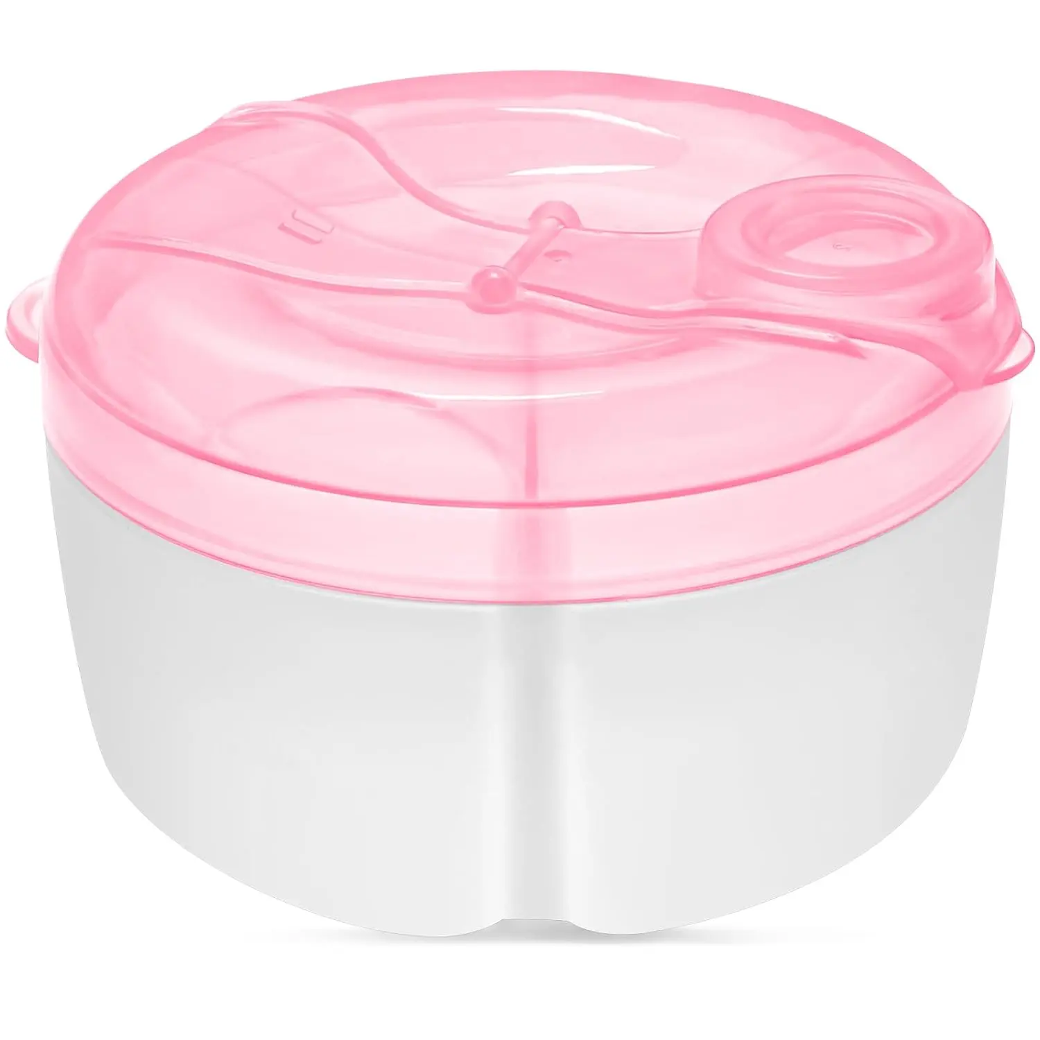 Baby Formula Dispenser On The Go, Formula Container to Go, Non-Spill Rotating Three-Compartment Formula Dispenser and Snack Storage Container  Infant Toddler Traveling