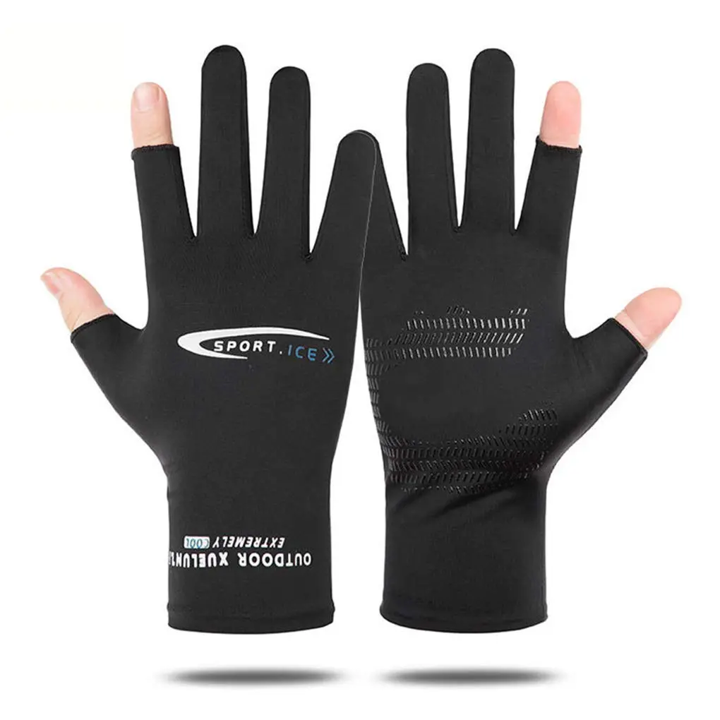 Summer Anti-UV Sun Protection Driving Gloves Men Women Thin Breathable High Elastic Cycling Gloves Non-Slip Sports Gloves for Running Fishing Camping Exercise Yoga Dance