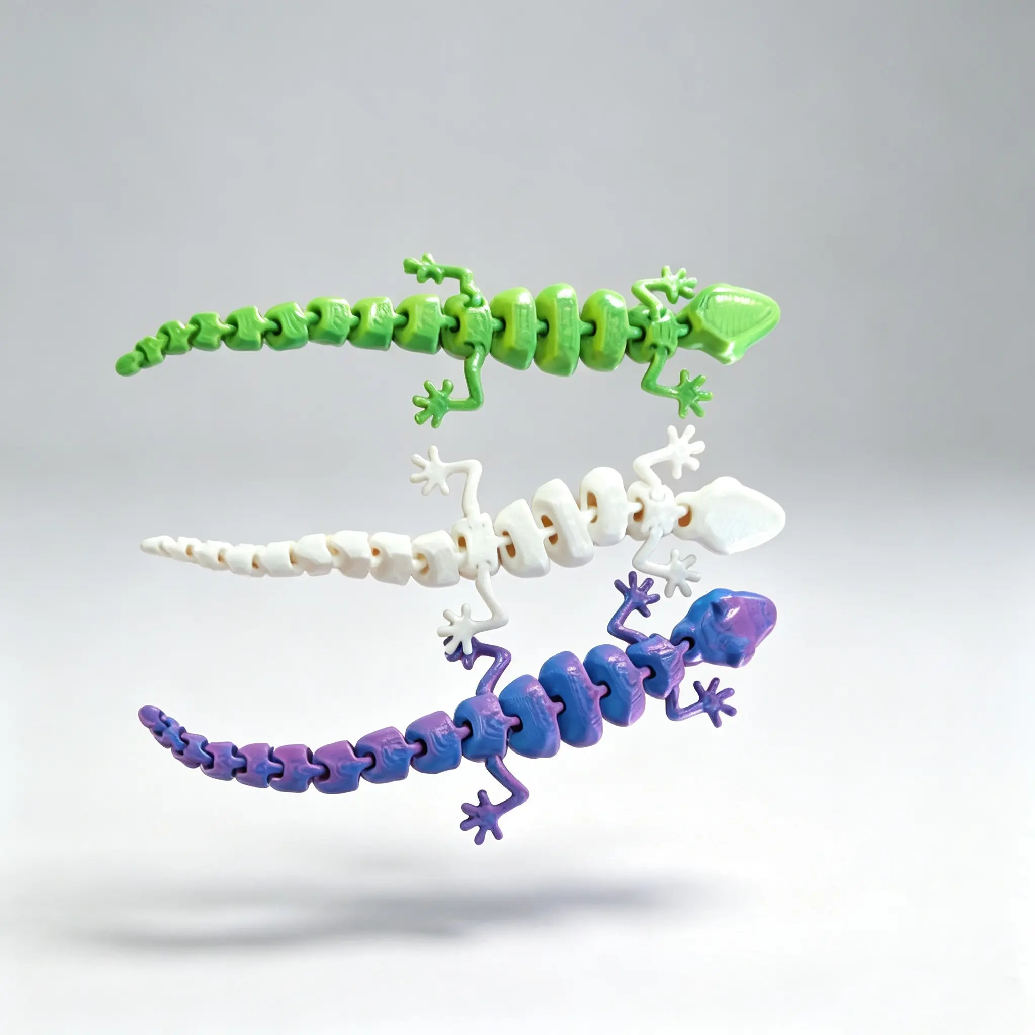 20/40 Pcs 3D Printed Mini Animal Reptile Ornaments, Colorful Lizard Wall Decor, Stress Relief Home Accessories, DIY Craft Supplies, Animal Decorations