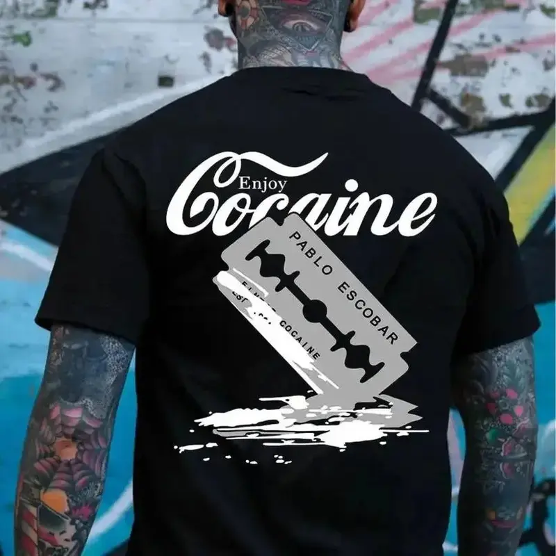 ENJOY PABLO ESCOBAR Black Print T-shirt