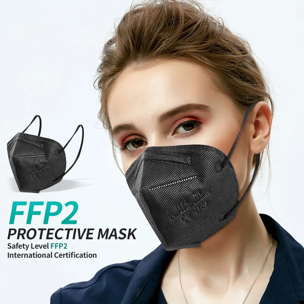 Kn95 Face Masks Pack, 5-Ply Breathable Filter, Disposable Face Masks, Ideal for Daily Use, Comfortable Fit,5 Layers Cup Dust Mask for Men, Women, Healthcare/Essential Workers