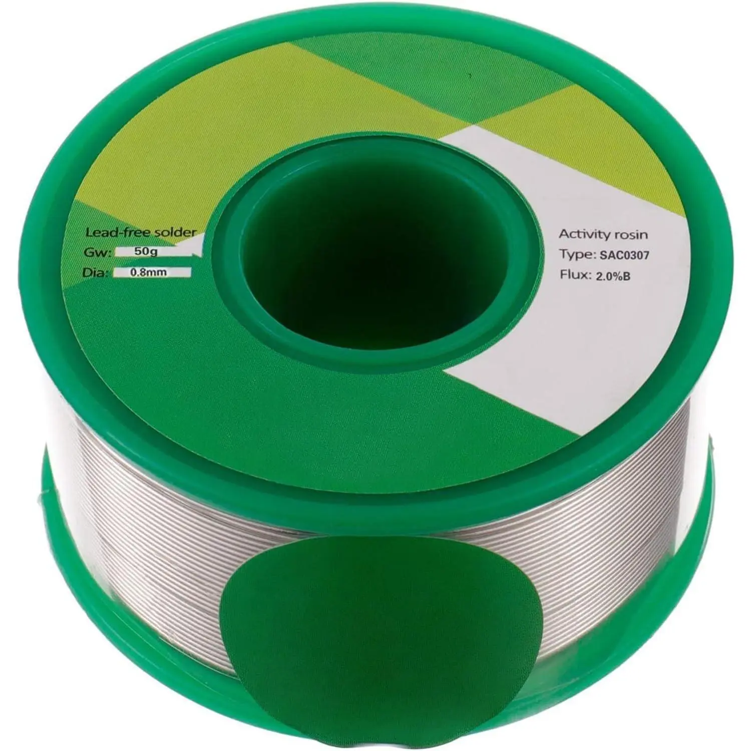 Lead Free Solder Wire Sn99 Ag0.3 Cu0.7 Rosin core solder wire for electrical soldering (0.8mm 50g)