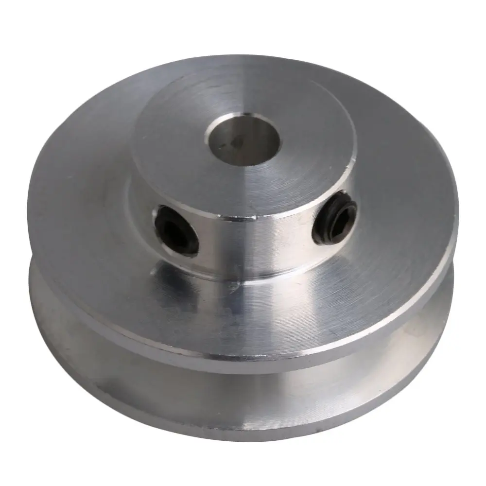 31x15x5MM Silver Aluminum Alloy Single Groove 5MM Fixed Bore Pulley for Motor Shaft 3-5MM PU Round Belt