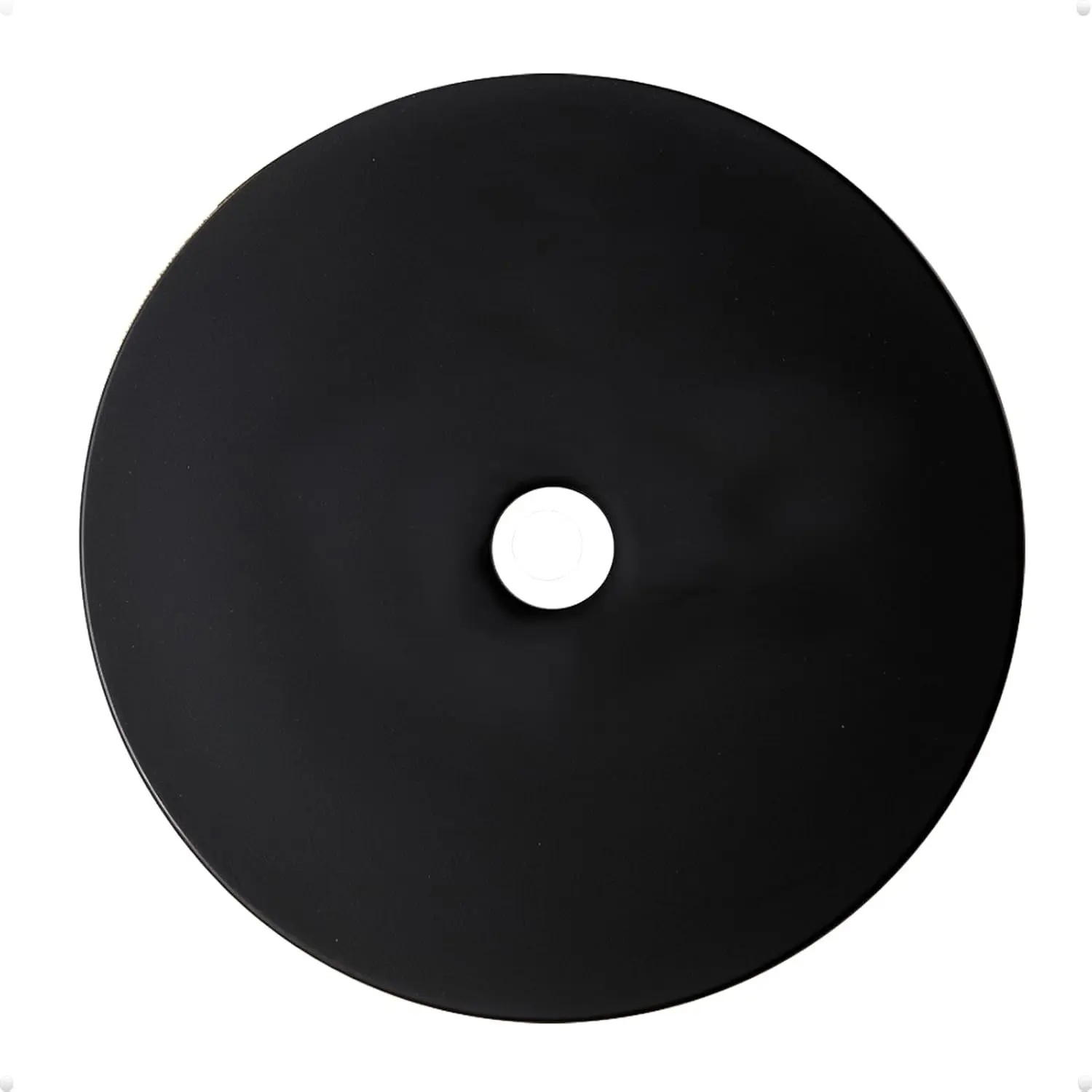 4-Pack Matte Black Thick Plate Cabinet Knob Backplates, 2-1/3" Round Shape Rosette Plates for Bifold Closet Doors, Large Escutcheon Washers for Door Pulls & Handles