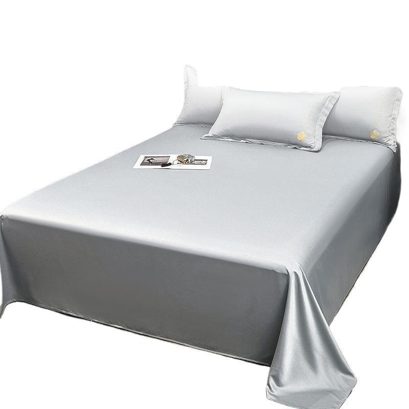 Nanjiren Summer Ice Silk Bed Sheet Three Piece Set for Student Dormitory Cool Feeling Single Bed Sheet Home Use