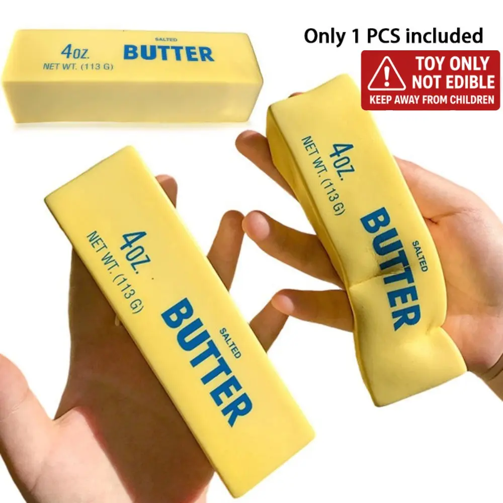 Butter Squeeze Toy, Cream Stick Soft Gel Toy with Butter Scent, Stress Relief Toy, Perfect for Adults, Party Games, Holiday Gifts