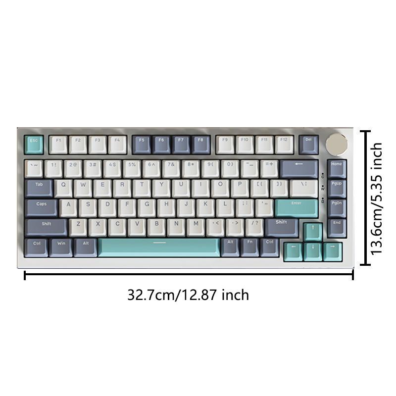 AJAZZ AK820RPO wireless mechanical keyboard new blue switch ergonomic design full-key hot-swappable gasket structure RGB PBT keycap 3000 mAh three-mode suitable for e-sports games and office environments gifts for boys and girls Wireless Gaming Keyboard