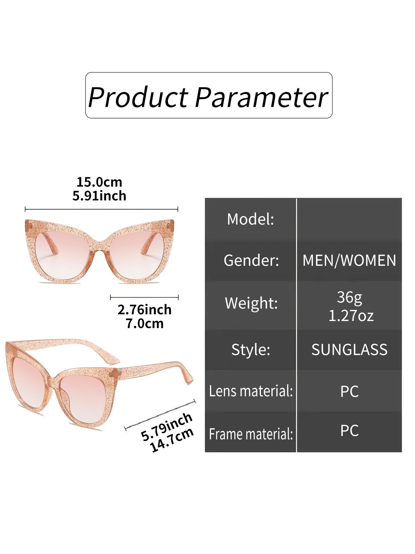 Unisex Simple Style Plain Color Leopard Pattern Cat Eye Sunglasses (1 Pair), Trendy Casual Sunglasses for Everyday Use, Fashion Accessories for Outdoor Activities