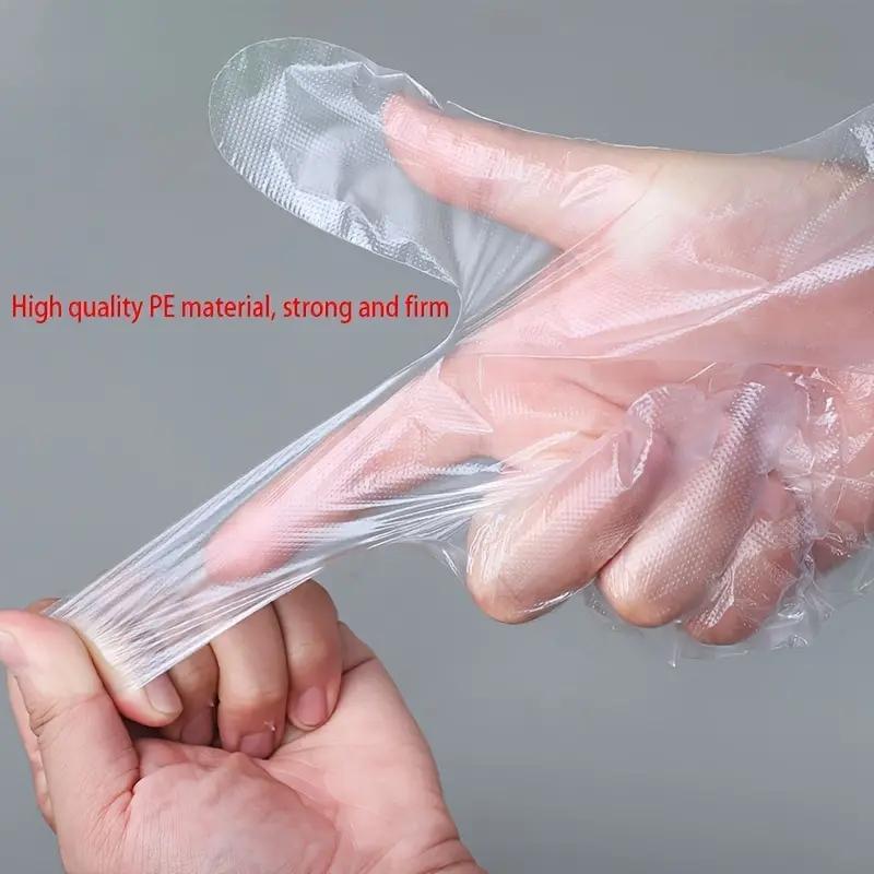Disposable Food Grade Gloves, 100pcs Clear Plastic Gloves, Multipurpose Disposable Gloves for Food Preparation, Kitchen Accessories, Safety