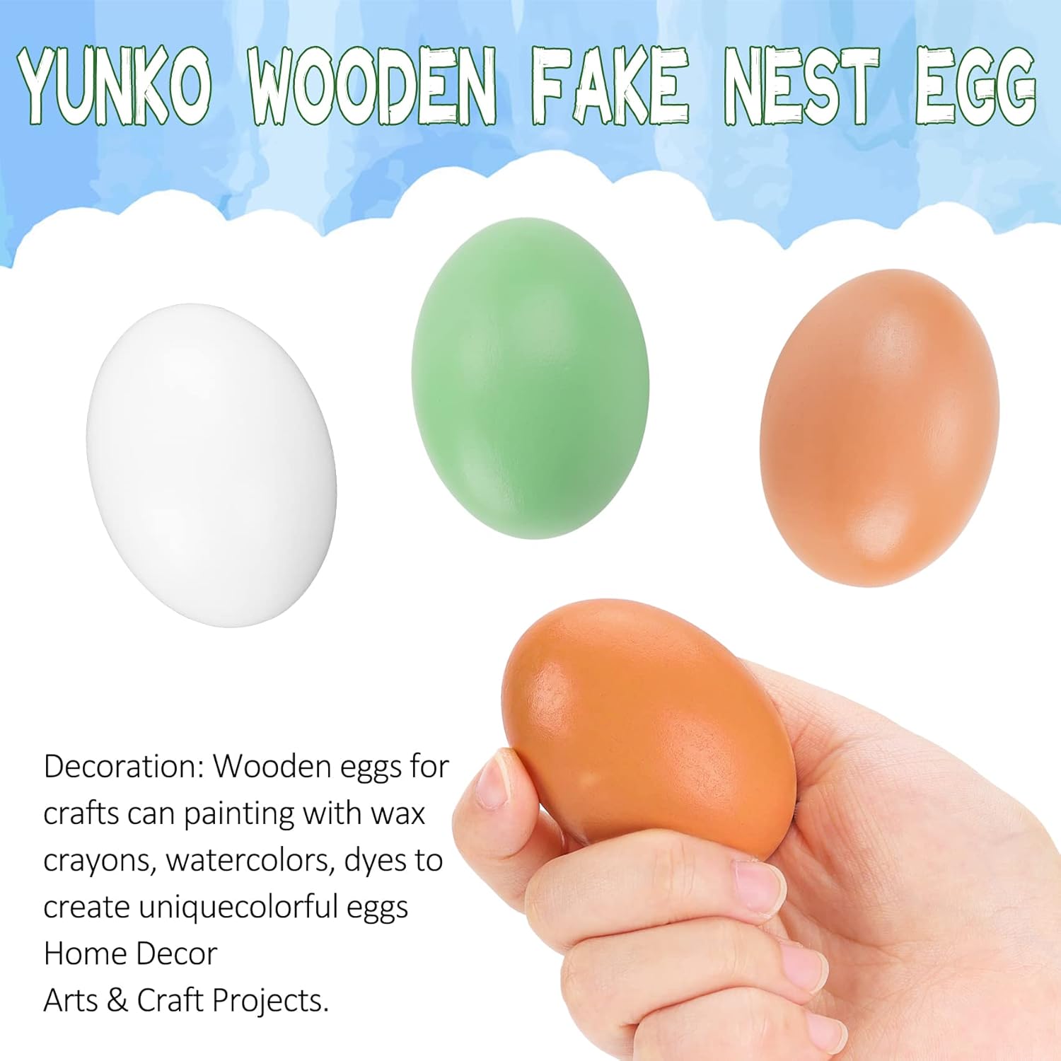 Wooden Fake Egg, DIY Wooden Egg, DIY Painting Egg for Home Decor, DIY Woodworking Supplies, Handmade Crafts