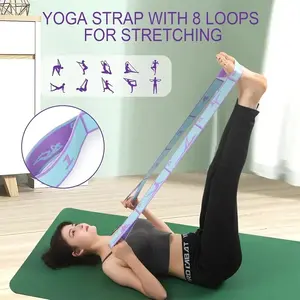 Yoga Stretching Band |   Pilates Resistance Band, Flexible, Stackable, Medium Tension Level, Ideal for Dance, Yoga, Pilates, Gymnastics, Fitness, Nylon Material.