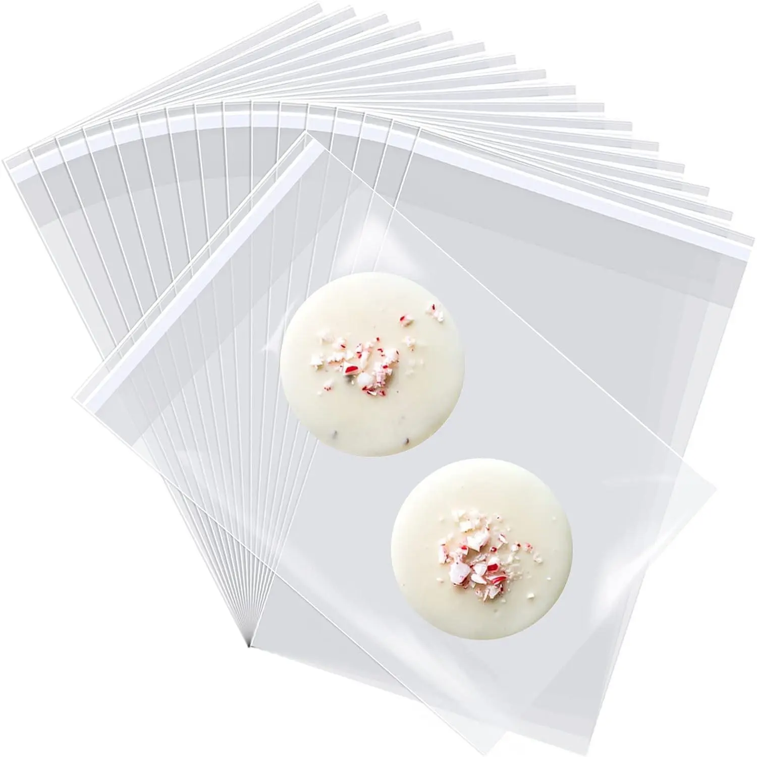 400 Pcs Cellophane Bags, 3x5" 2.8 Mils Cookie Bags for Packaging, Small Cellophane Bags Self Adhesive, Cello Bags Small Clear Plastic Bags for Candy, Dessert, Bakery,Jewelry, Crafts