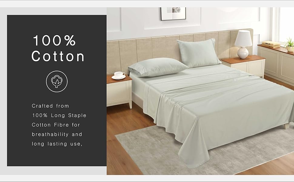 100% Cotton Sheets Full Size - 450 Count Sateen Weave for A Feel - Breathable & Cozy for Year Round - Fits Matresses Upto 15'' Deep - Paloma