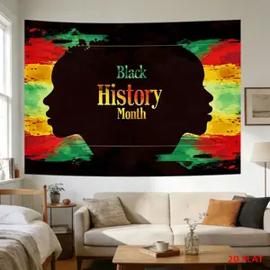 Tapestry Black, with Historical Silhouettes in Vibrant Colors. Ideal for Decorating Walls in Living Rooms, Meditation Spaces, Offices, Or for Party Decor