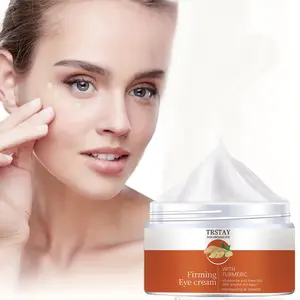 Trstay Turmeric Firming Eye Cream, Moisturizes and Smooths Eye Skin, Contains Turmeric, Honey, VC, Sweet Almond Oil, Rose Petal, Lavender Oil