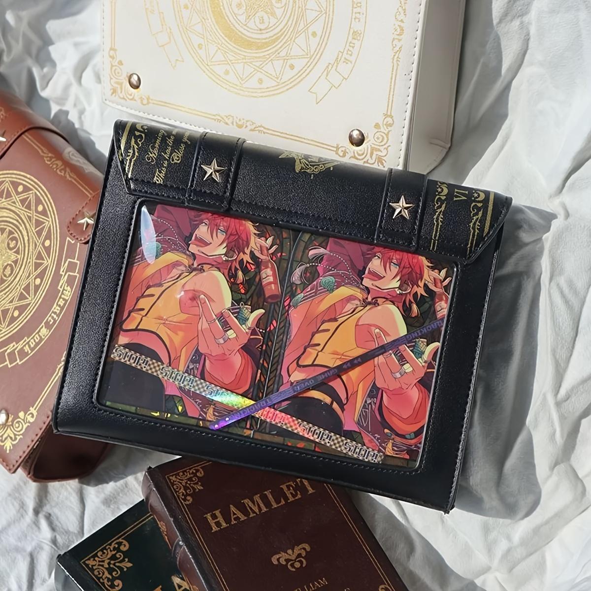 A Magical Book Crossbody Bag with a Detachable Shoulder Strap And Magnetic Flap Closure for Women. This Sweet New High-End Uniform Features a Geometric Pattern with a Comic Theme, Perfect for Students As a Shoulder Or Tote Bag for Commuting SpringStatemen