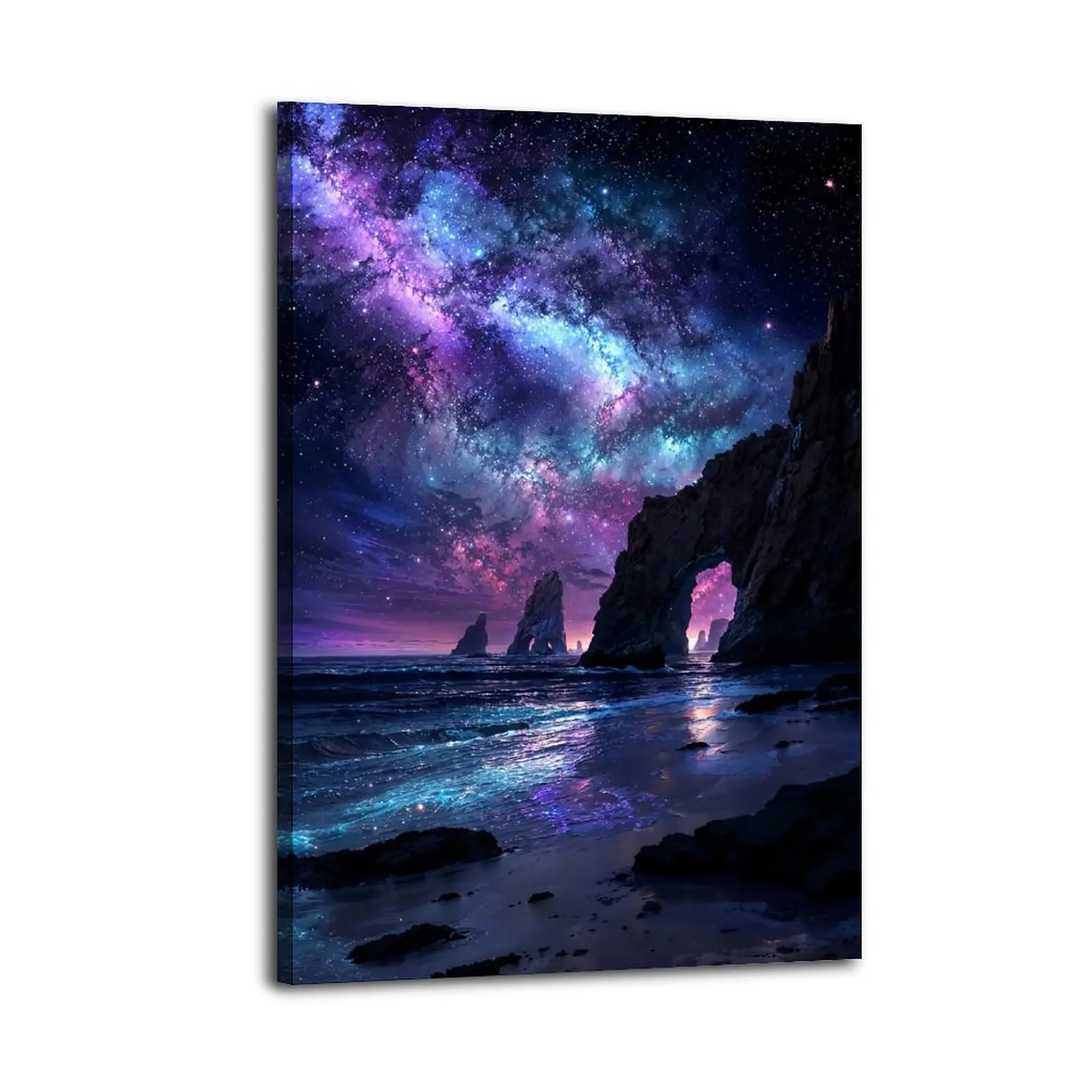 Sea of Stars Frameless Canvas Wall Art, Modern Aesthetic Home Decor Ornaments, Ideal for Living Room & Bedroom, Versatile Gift for Family Office Bathroom Poster Print