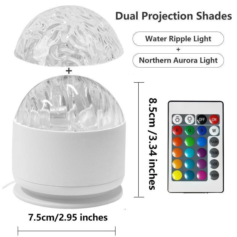 Aurora Light Projector 2 in 1 Northern Lights & Star Cloud Galaxy Lamp with Remote Control USB Rechargeable Night Light for Bedroom Living Room Home Decor Gifts & Relaxing Ambience - Enhance Ambiance Soothing Atmosphere sunset lamps