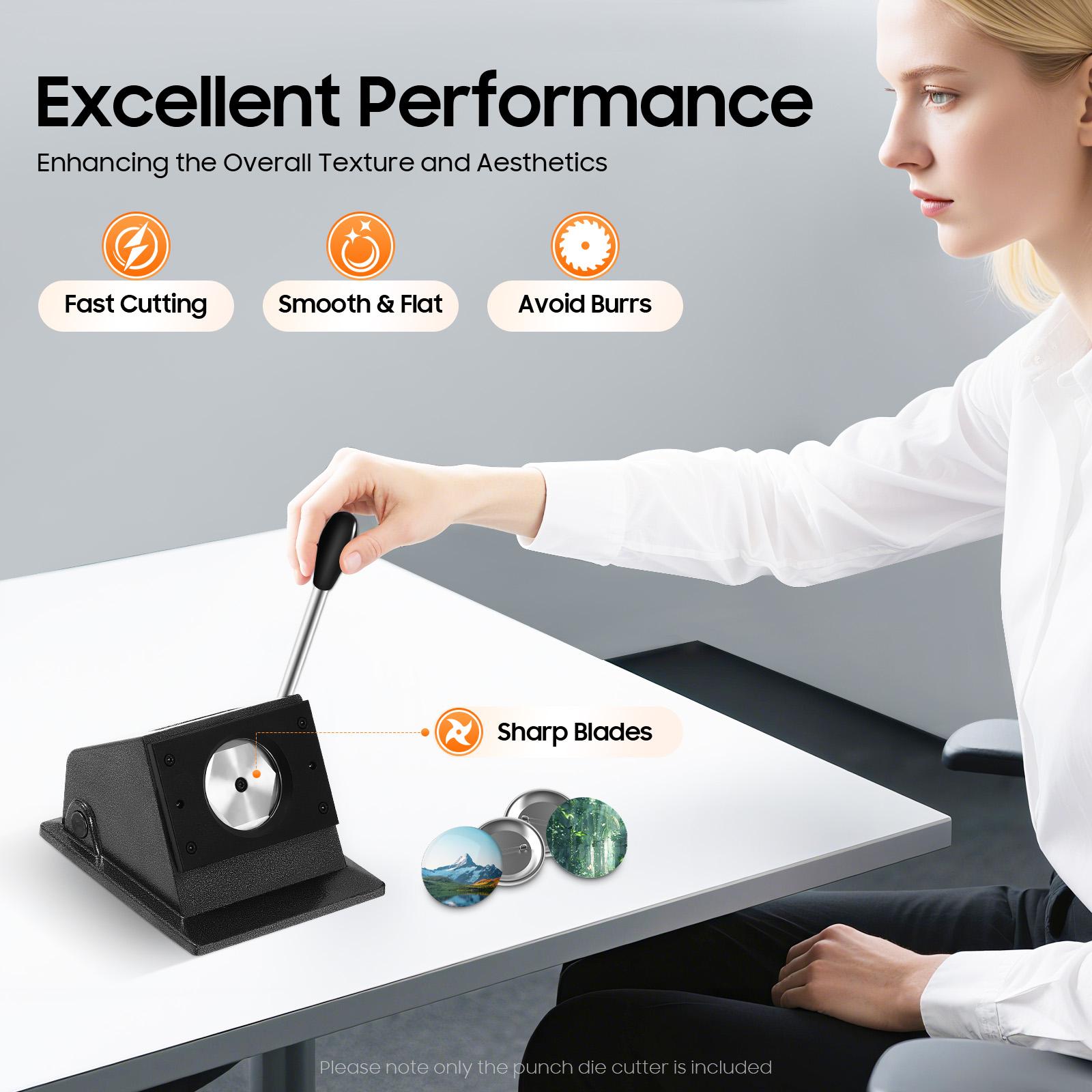 Manual Circle Punch Die Cutter 58mm for Paper Cardboard Thin Leather Badge Making