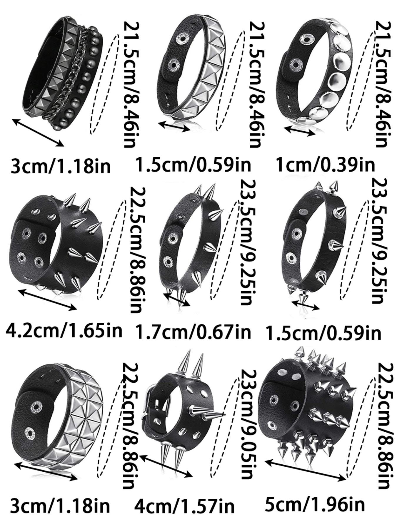 Punk Style Spiked Studded Decor Bracelet, Fashionable Leather Rivet Bracelet for Men & Women, Trendy All-match & Exquisite Jewelry for Birthday Gift, Trendy Fashionable Accessories