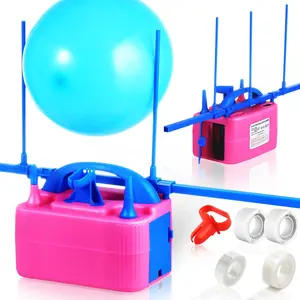 Electric Balloon Pump, US Standard Plug Inflator Air Pump with Dual Nozzles, Replaces Manual Hand Pump for Balloon Arch, Balloon Stand and Party Decorations