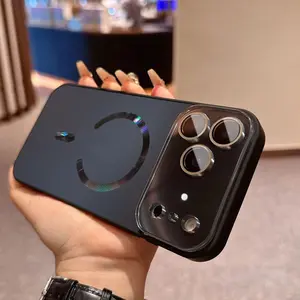 MagSafe Phone Case Compatible with iP17 ProMax, Full Coverage Camera Lens Protection, Anti-Fingerprint Ultra-Thin Magnetic Design, Matte Back Shockproof Protective Cover for iP16/15/14 ProMax