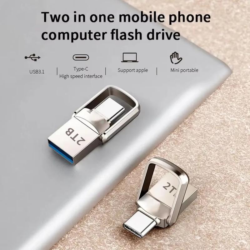 USB Flash Drive 2TB  3.2 Type C PenDrive Memory Stick 256GB 1TB 2TB Pen Drive Flash Disk for PC Smartphone Storage U Disk
