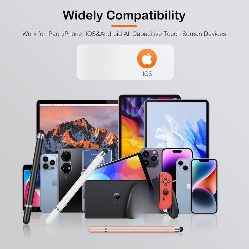 3-Pack Tablets Stylus Pen for All Touchscreen with Precision Disc Tip, 2-in-1 Universal Stylus Compatible with Android, iOS, and Phone– Perfect for Writing, Drawing, and Note-Taking