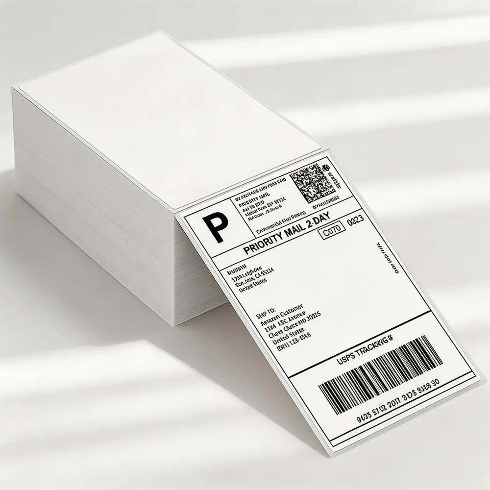 4x6 Inch Self-Adhesive Thermal Labels, Address Labels for Printer, 100 Sheets/500 Sheets, 100x150mm, Compatible with D100 and D200 Thermal Printers, Shipping Tags