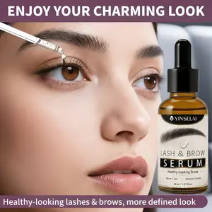 Eyelash and Brow Serum with Collagen, Hyaluronic Acid, Vitamin E, Nourishing Formula, Healthy Eyelashes and Brows, Liquid Product