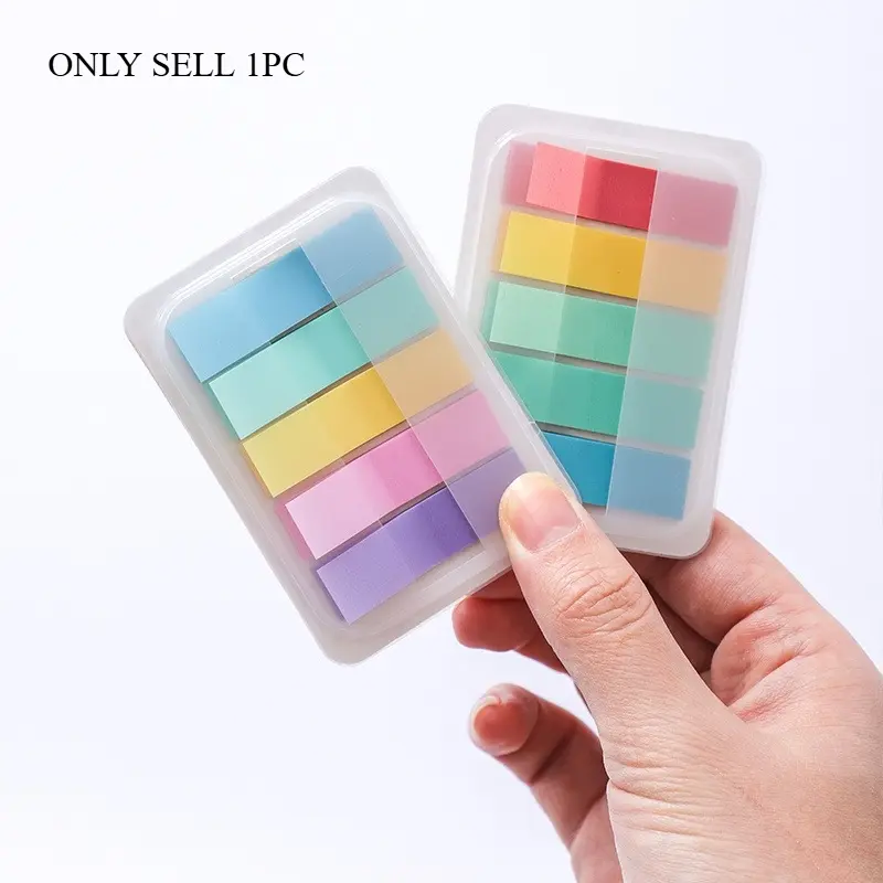 1 Box 50pcs Sticky Tabs Page Markers Sticky Index Tabs Writable Page Sticky Notes Bookmark