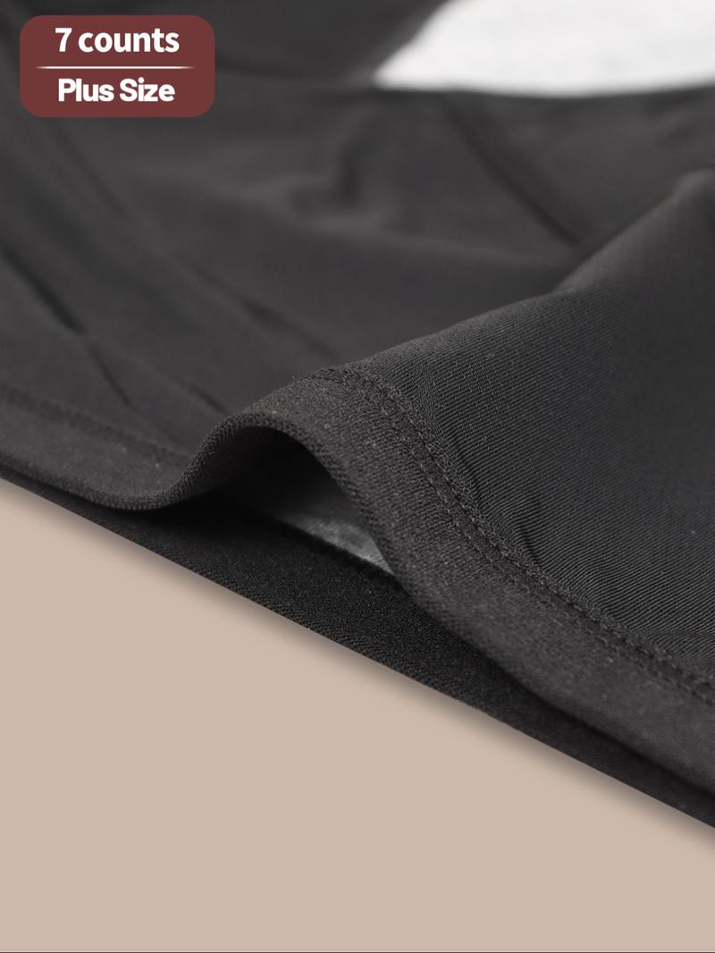 【plus Size】 Solid Color Full Coverage High Waist Period Panty, Soft Breathable Knicker, Breathable Comfortable Period Underwear for Daily Wear, Women's Underwear for All Seasons