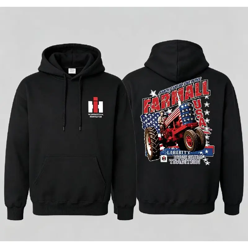 Graphic T-Shirt, Hoodie, IH Farmall US Tractor T-Shirt, US Farm Equipment Graphic Tee, Farm Machinery Shirt, Tractor Graphic Tee, Farmer Gift Shirt, Agriculture Apparel, Farming Lifestyle Tee, Farmers X-mas Gift, Unisex Cotton Tee