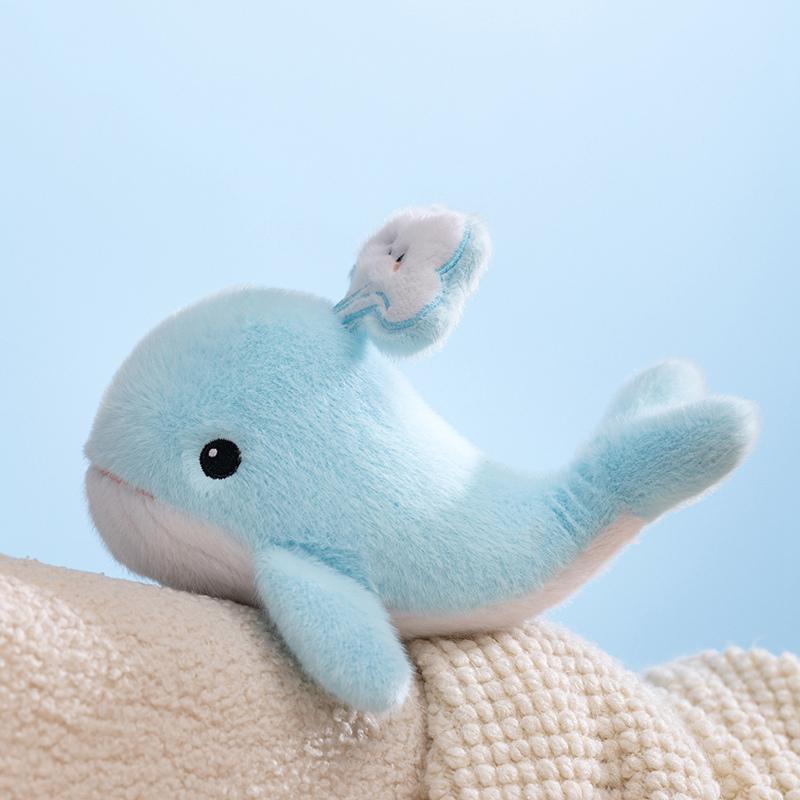 Lovely Lifelike Mini Sea Blue Whale Plush Toys Cotton Stuffed Whale Doll Lovely Office Desktop Companion Kids Game Props