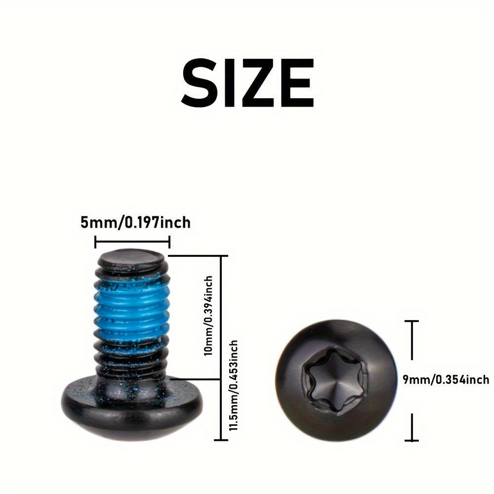 12counts Stainless Steel Bicycle Disc Brake Rotor Bolt, T25 Torx M5*10 Fixing Screw for MTB Cycling, Durable and Reliable Accessory