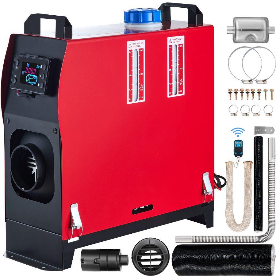 VEVOR 5KW Diesel Air Heater All in One 12V Diesel Parking Heater Silencer 5000W Diesel Heater Remote Control with LCD Switch for RV Motorhome Bus and Trailer