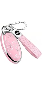 for Hyundai Key Fob Cover with Keychain, Premium TPU Key Case Shell for 2024 2023 2022 Hyundai Sonata, Tucson, Santa Cruz, Remote Smart Car Key Fob Protector（5 Buttons Black）