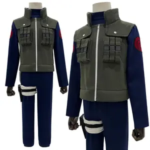 HOLOUN Anime Hatake Kakashi Cosplay Costume Vest T-shirt Pants Pouch Cos Convention Gift Halloween Christmas