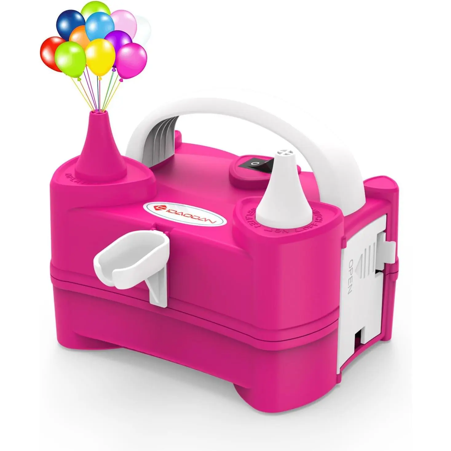 IDAODAN Electric Air Balloon Pump Dual Nozzle 110V 600W Electric Balloon Blower Pump/Electric Balloon Inflator for Kids Decoration