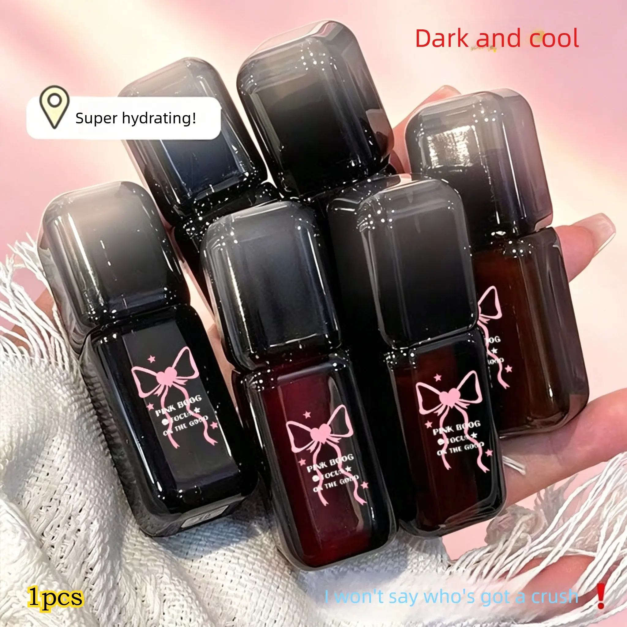Jelly glossy lip gloss in trending dark peach lychee, non-sticky long-lasting formula for 3D plump lips. Cost-effective daily affordable liquid lipstick for young girls, Lip Plumper Gloss