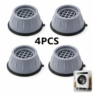 4 Piece Set High Density Anti Vibration Stabilizer Pads, Durable Shock Absorbing Support for Washing Machines and Dryers