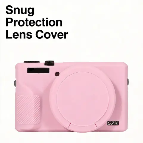 Silicone Camera Case with Removable Lens Cover, Scratch-resistant & Wear-resistant Camera Protective Cover for G7X Mark 3, Durable Camera Accessories